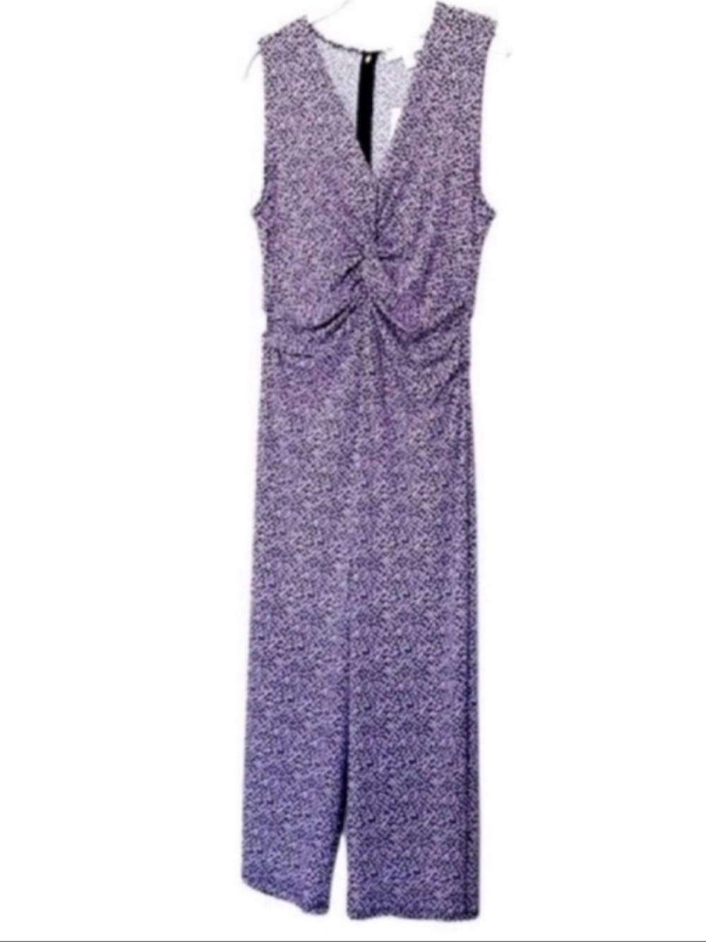 NEW Michael Kors Sleeveless Cropped Jumpsuit V-neck Floral Blue Pink Size XL